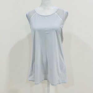 Lululemon Grey tank top open back running, lightweight, mesh panels size:‎ M